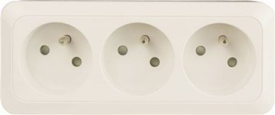 DIO Bloc multiprise a c&acirc;bler Celesta Blanc - 3 Prises 2 P&ocirc;les + terre