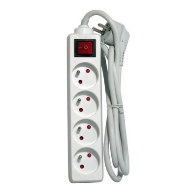 CHACON Bloc multiprise avec interrupteur - 3m - Blanc