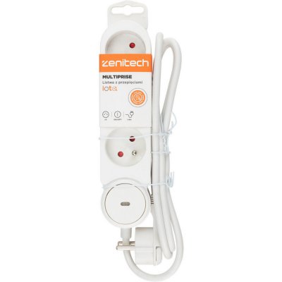 ZENITECH Bloc multiprise Iota 3x16A + interrupteur - blanc - 
