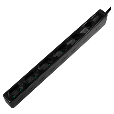 LOGILINK Bloc multiprise sans interrupteur  LPS231B x6 noir fiche Euro