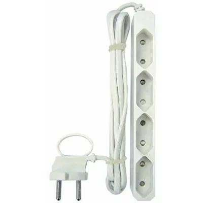 GAO Bloc multiprise sans interrupteur x4  0257 blanc