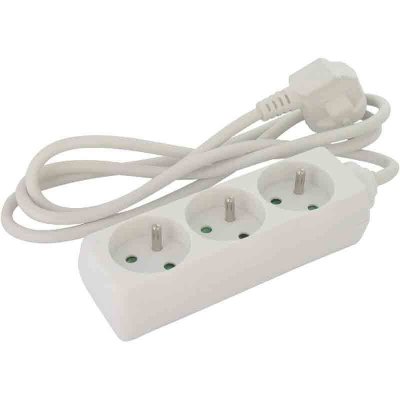 DHOME Bloc multiprise standard 3g 1mm&sup2; sans interrupteur 3 x 2p+t 1,50