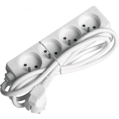 GENERIQUE Bloc multiprises - 4 prises - cordon 1.5 m - blanc