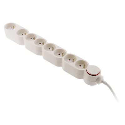 ZENITECH Bloc multiprises parafoudre 8 prises 16A avec interrupteur blanc