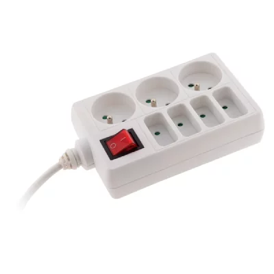 ZENITECH Bloc multiprises  blanc de 4P x 6A + 3P x 16A
