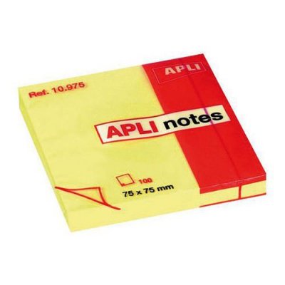 APLI Bloc Notes Adh&eacute;sif - 75x75 mm - 