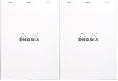 RHODIA Bloc-notes N&deg;18 A4 5x5 Blanc  - Le Bloc-notes De 160 Pages