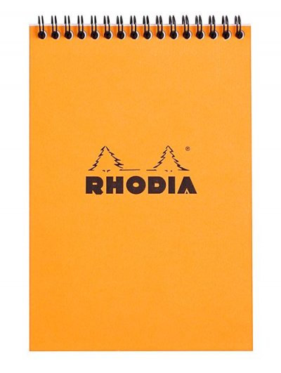 RHODIA Bloc Notes spiral&eacute; N&deg;16SP Q5, 80 feuilles petits Carreaux, Orange