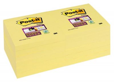 POST IT Bloc post-it Super sticky -  - 76 x 76 mm - Jaune