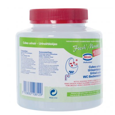 Bloc pour urinoirs fresh mouss fra&icirc;cheur pin - 1 kg - nicols