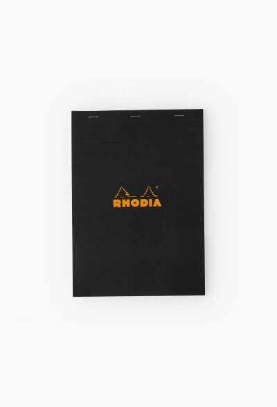 RHODIA Bloc  Couverture noire - format A4 - r&eacute;glure 5x5 - 80g