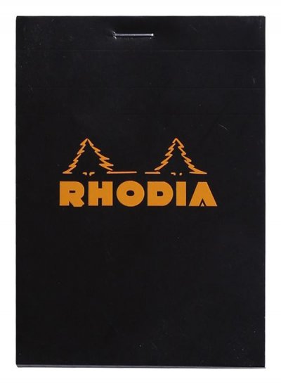 RHODIA Bloc  - format 8,5 x 12 cm - r&eacute;glure 5x5 - 160 pages - noir