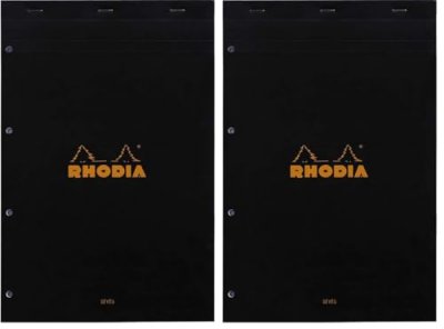 RHODIA Bloc  N&deg;20P SY Noir PERFO 80 Feuilles