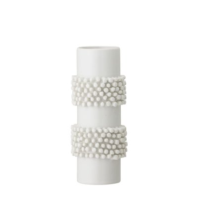 BLOOMINGVILLE  - vase en fa&iuml;ence &Oslash; 8,5 x 20,5 cm, blanc