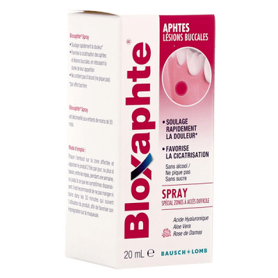 BAUSCHLOMB BLOXAPHTE Solution buccale aphtes pour adulte spray 15ml