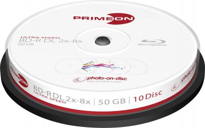 PRIMEON Blu-ray BD-R DL vierge  2761312 tour 10 pc(s) 50 GB imprimable