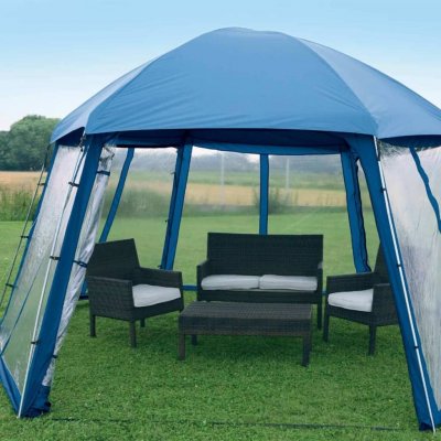 BLUE BAY  Pavillon de piscine type II Bleu 520 x 600 x 280 cm