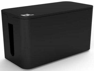 BLUELOUNGE  CableBox Mini bo&icirc;te de rangement de c&acirc;bles ignifuge noire