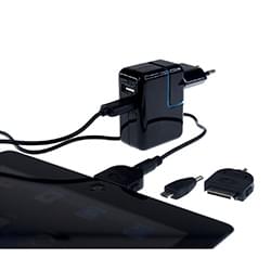 BLUESTORK  BS-PW-2TAB Chargeur secteur universel pour 2 tablettes - Noir