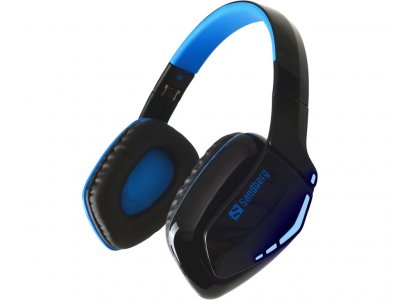 SANDBERG Bluetooth Stereo Headset Pro 2 - Micro-casque - circum-aural - Bluetooth - sans fil - bleu temp&ecirc;te