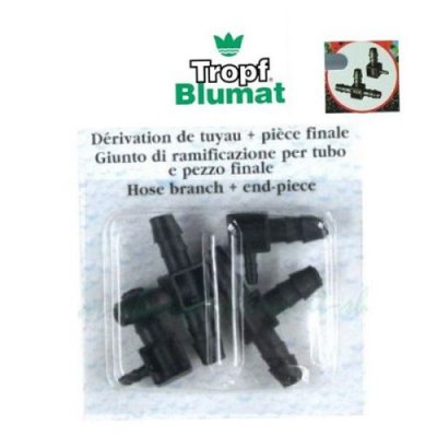 BLUMAT  T de d&eacute;rivation et bouchons 8mm x 3pcs