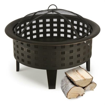 Blumfeldt Boston Bras&eacute;ro jardin chauffage exterieur barbecue &Oslash; 70 cm acier noir