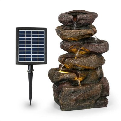 BLUMFELDT  - Savona Fontaine solaire 2,8 w polyr&eacute;sine batterie 5h led aspect pierre