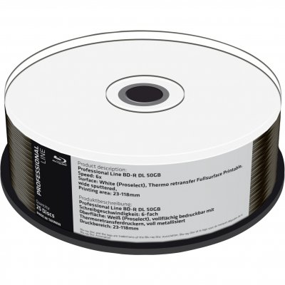 MEDIARANGE Bluray BD-R DL 50GB 6X  Professional Line FF Thermal 25 pcs