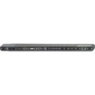 BMI  96162211 M&egrave;tre pliant en Aluminium, Noir/blanc, 2 m x 14 mm