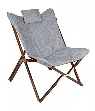 BO CAMP Bo-Camp Bloomsburry Chaise de D&eacute;tente, Bois, Gris, Taille Unique
