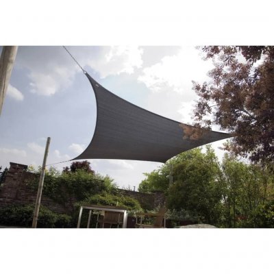 BO CAMP Bo-Garden - Voile d'ombrage - Carreau - 3,6x3,6x3,6 Meter - Anthracite