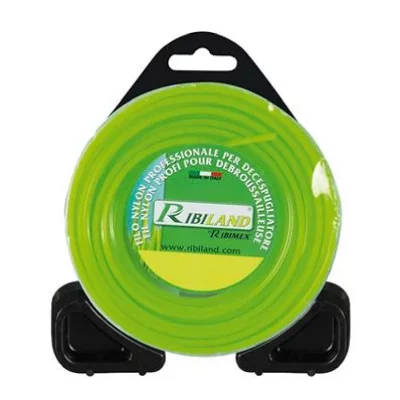 RIBILAND Bobine 50 m&egrave;tres Fil carr&eacute; 3 mm pour d&eacute;broussailleuse 