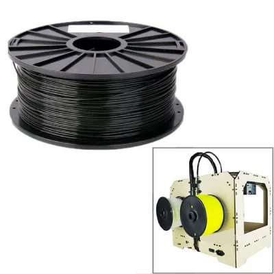 YONIS Bobine de fil pla 1.75 mm biod&eacute;gradable imprimante 3d filament noir