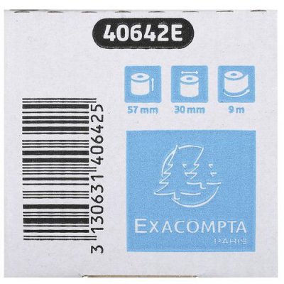 EXACOMPTA Bobines Pour Tickets De Carte Bancaire 57x30x12x9 - 1 Pli