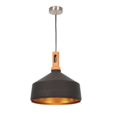  BOBOCHIC Suspension bois et m&eacute;tal industriel Noir