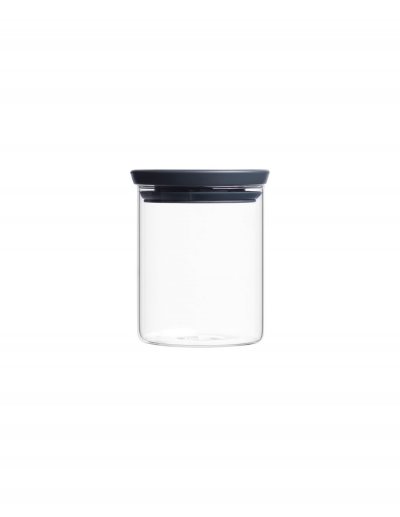 BRABANTIA Bocal 0.6 litre couvercle gris -  - Noir - Verre