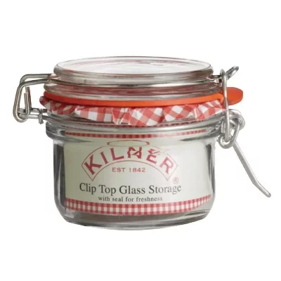 KILNER Bocal &agrave; conserves en verre avec clip -  125 ml - Verre12,5 cl
