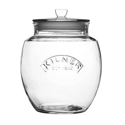 GENERIQUE Bocal en verre avec couvercle herm&eacute;tique universal - 4l