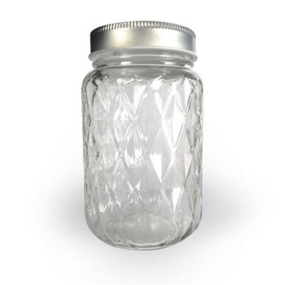 GRAINE CREATIVE ON A TOUS DU TALENT Bocal Mason Jar avec couvercle 37,5 cl - diamant - Graine Cr&eacute;ative