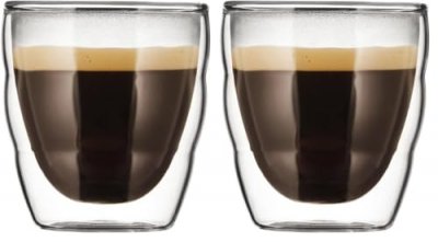 BODUM  - 11477-10 - Pilatus - Set de 2 Verres Double Espresso - 8 cl