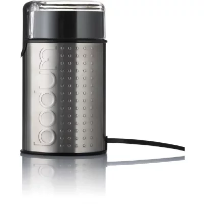 BODUM  BISTRO Moulin &agrave; caf&eacute; &eacute;lectrique &agrave; lamelles, 150 W, finition m&eacute;tallique Mat