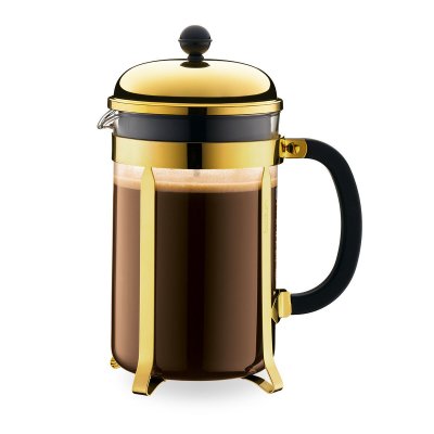 BODUM  - Cafeti&egrave;re &agrave; piston, 12 tasses, 1.5 l, finition dor&eacute;e