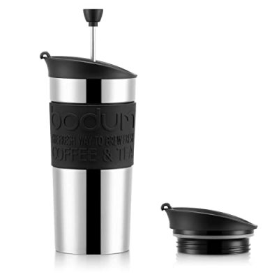 BODUM  Mug &agrave; piston ""Travel press noir pouces 35 cL 