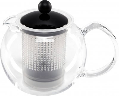BODUM  Th&eacute;i&egrave;re 0,5 L en verre avec filtre plastique Noir - Assam