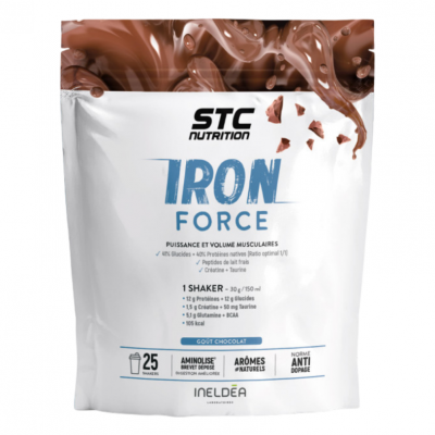 STC NUTRITION Boisson proteinee  iron force protein 750 g chocolat