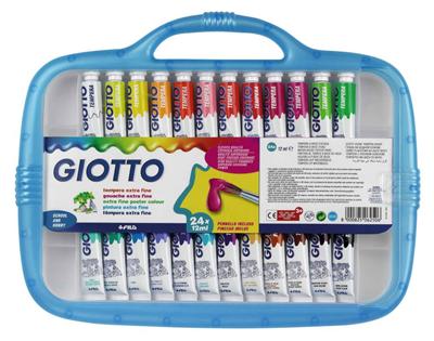 GENERIQUE Bo&icirc;te 24 tubes de gouache 12ml + pinceau GIOTTO