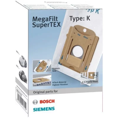 BOSCH Boite 4 sacs type k micro filtre d'origine aspirateur 00468265 ['', 'siemens'] 