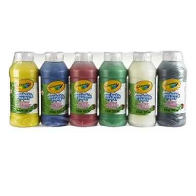 CRAYOLA Bo&icirc;te 6 Bouteilles de peinture lavable  