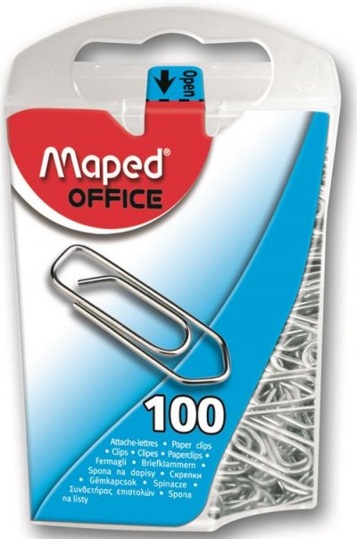 MAPED Bo&icirc;te &agrave; 100 attaches lettres  en acier galvanis&eacute; 25 mm 