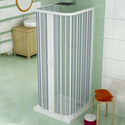 IDRALITE Boîte à 3 côtés 70 x 70 en PVC MOD. Bélier avec ouverture centrale blanc pastel